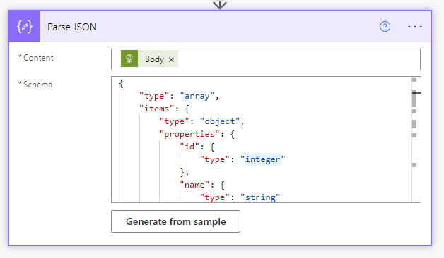 parse JSON operator